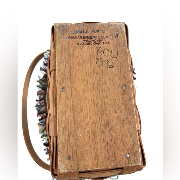 Longaberger Small Purse Basket w/ Liner 1992 Handmade Woven in USA Collectable - Picture 6 of 16